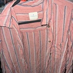 Stripped Button Up-Oversize Fit